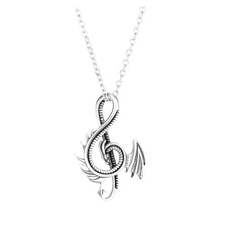 Dragones - Dije + Collar -  Music Dragon