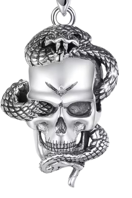 Muerte - Dije - Calavera con serpiente