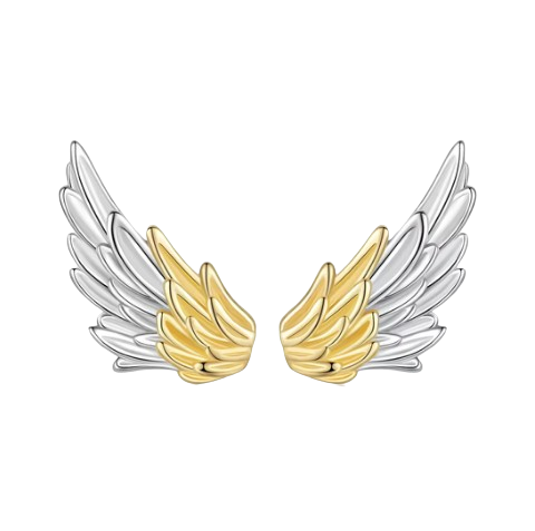 Historia - Aretes - Alas de Angel Doradas Topito